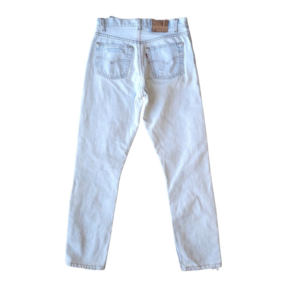 Aligrace Vintage Levi's 501 Straight Leg Light Wash Distressed Jeans Size 26